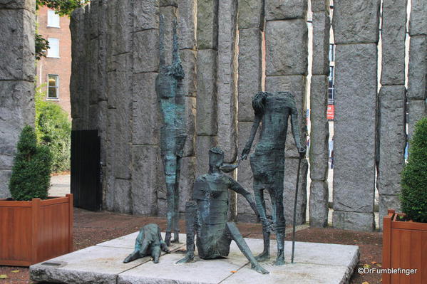 St. Stephen's Green, Dublin. A memorial to the Great Famine