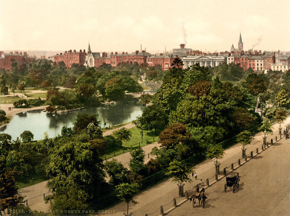 Saint Stephen's Green Park, Dublin (1899). Public Domaine