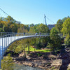 The suspension bridge over the Reedy River, Greenville