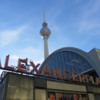 Berlin TV Tower (as seen from Alexanderplatz train station): Berlin, Germany