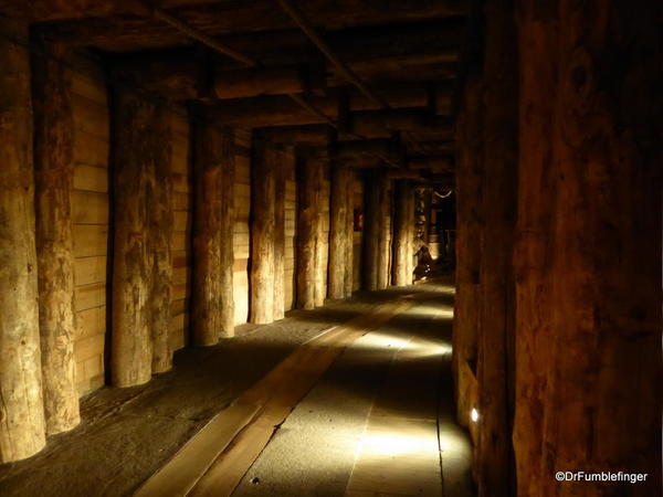 One of the many tunnels in the Wieliczka Salt Mine