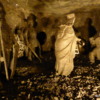 An exhibit displaying the patron saint of salt miners.  Wieliczka Salt Mine