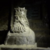 Salt carving of a Polish king.  Wieliczka Salt Mine