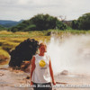 Me posing in front of one of the geysers surrounding Lake Bogoria
