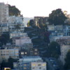 View of San Francisco from the Coit Tower.: Pictured is a zoomed-in view of Lombard Street.