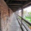 The covered pathway on the wall of Rothenburg ob der Tauber
