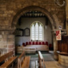 12th Century North Aisle Arches pillars: Saxon rounded arches.