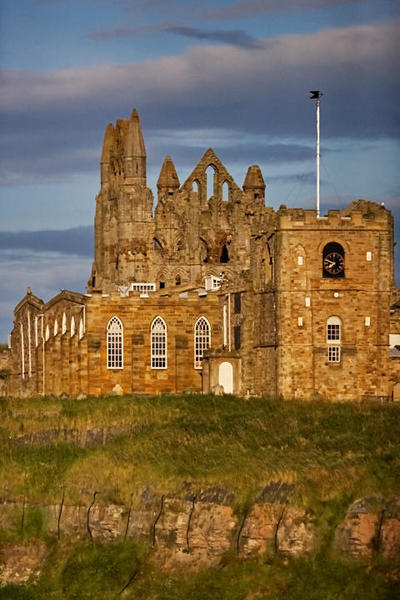 Whitby Abbey and church.