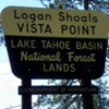 Signage at Logan Shoals Vista Point, Lake Tahoe, Nevada