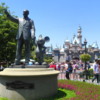 Statue of Walt Disney and Mickey Mouse titled "Partners".: Located in front of Sleeping Beauty's Castle, Disneyland, Anaheim, California.