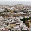 Views from the Giralda,  Seville.  The bull-fighting arena