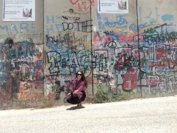At the 25 foot seperation wall, Palestine
