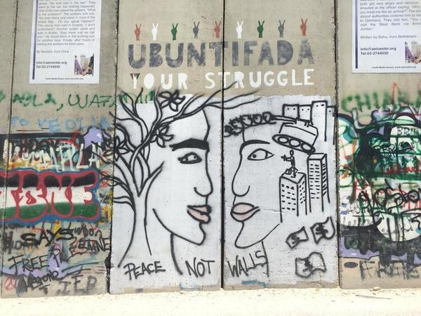 Some of the graffiti along the Israel-Palestine seperation wall
