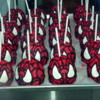 Spiderman caramel apples.: Marceline's Confectionery, Downtown Disney, California