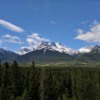 '3 sisters' as seen from Grotto mountain, near Canmore, AB