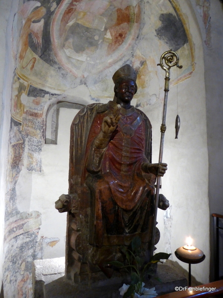 37 Church of San Zeno, Verona. Laughing San Zeno statue from the 13th century.