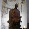 Church of San Zeno, Verona.  Laughing San Zeno statue from the 13th century.