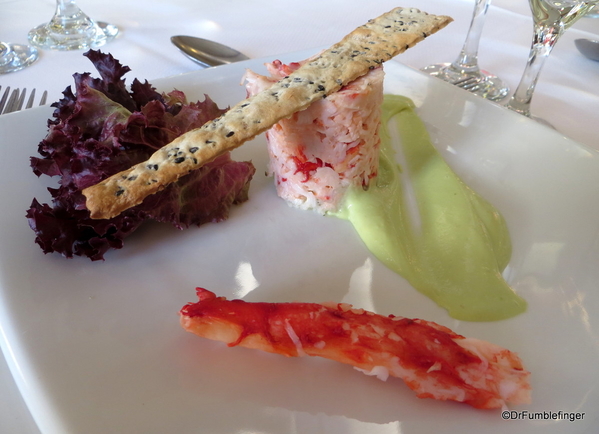 01 King Crab salad with couscous and avocado mousseline