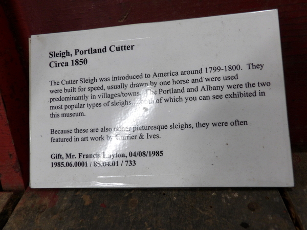 Portland Cutter Sleigh Note