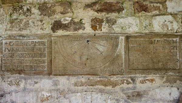 Anglo-Saxon Sundial - entrance to the minster.