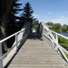 Swinging bridge in Wolseley, Saskatchewan