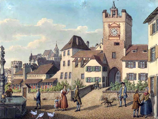 Aeschenschwibbogen-aquarelle-1841-BaselStadtarchiv