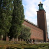 Park at rear of Stockholm City Hall