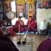 Bhutan Thimphu Buddhist House Blessing with Monks and Trumpets