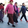 Bhutan Thimphu National Memorial Chorten pilgrams walking