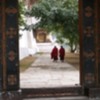 Phunaka Dzong (“Palace of Great Happiness”) with monks