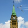 00 Canada_Day_Snowbirds_Peace_Tower.  Courtesy Wikimedia and Numan Q