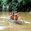 Children in canoe, Orosa River