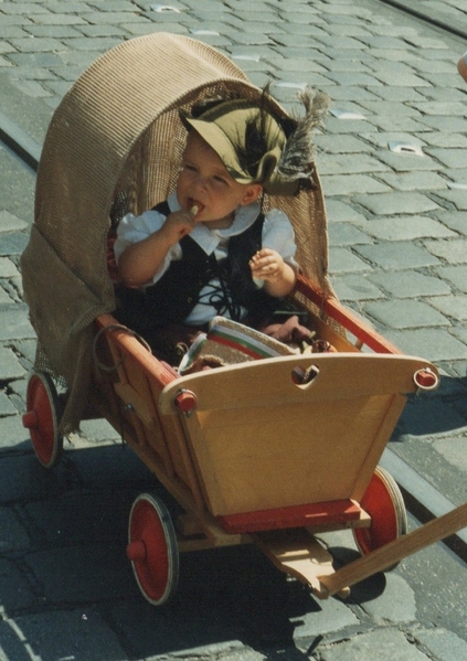Child in Wagon