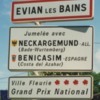 Evian-les-Bains signage