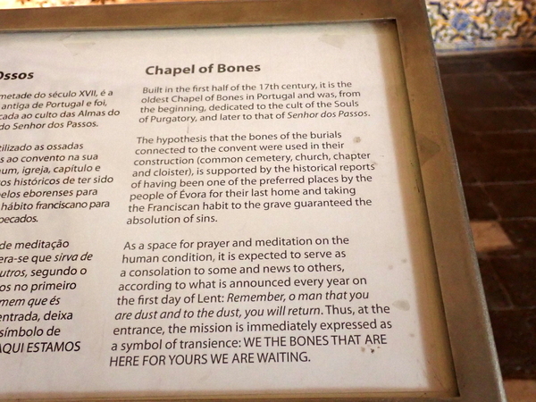 00a Chapel of Bones, Evora