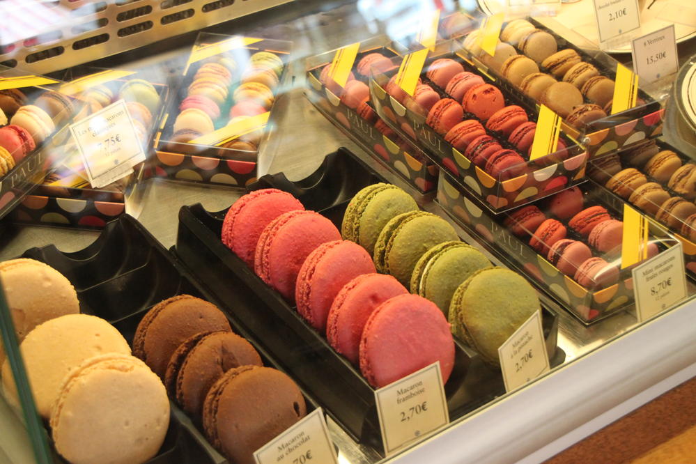 Macaroons in a Paris bakery