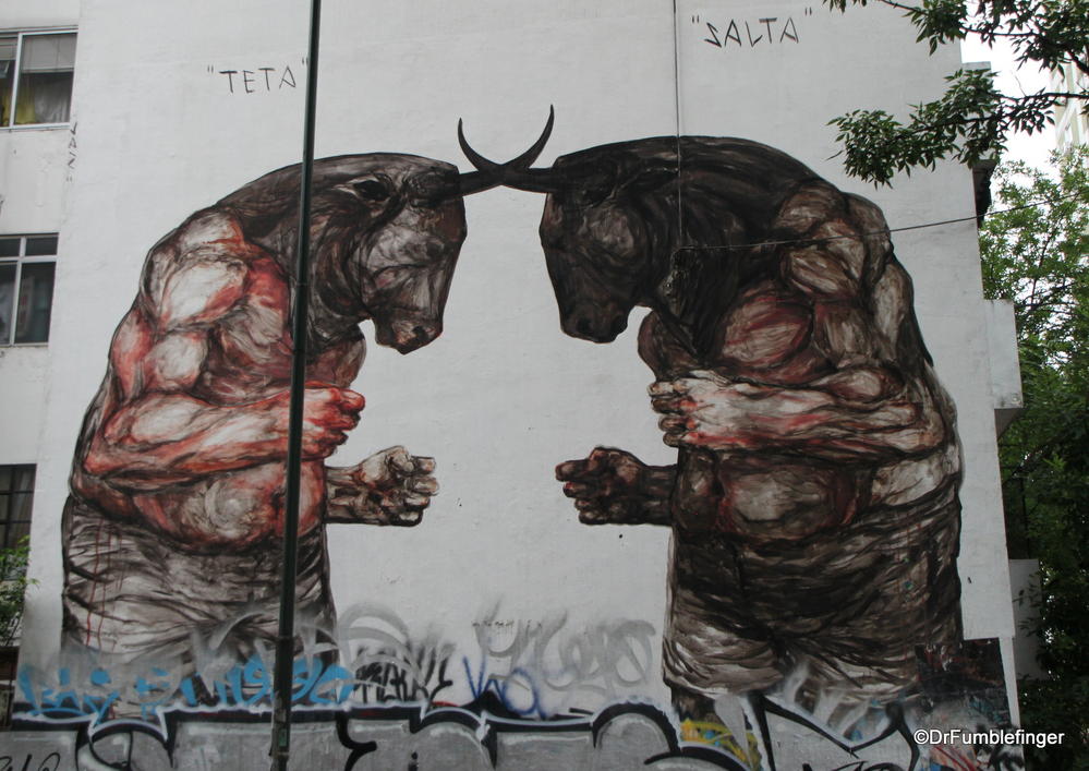 Buenos Aire, Colegiales.  Street art by "Jaz"