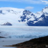 First distant views of Patagonia's Perito Moreno Glacier, Argentina