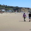 Walking the beach at Crystal Cove State Park, Newport Beach, California
