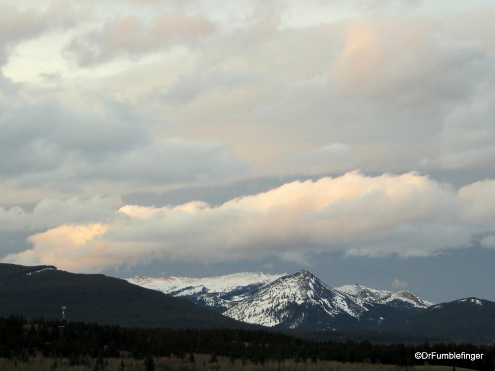 Sunset over Crowsnest Mountain, Crowsnest Pass, Alberta