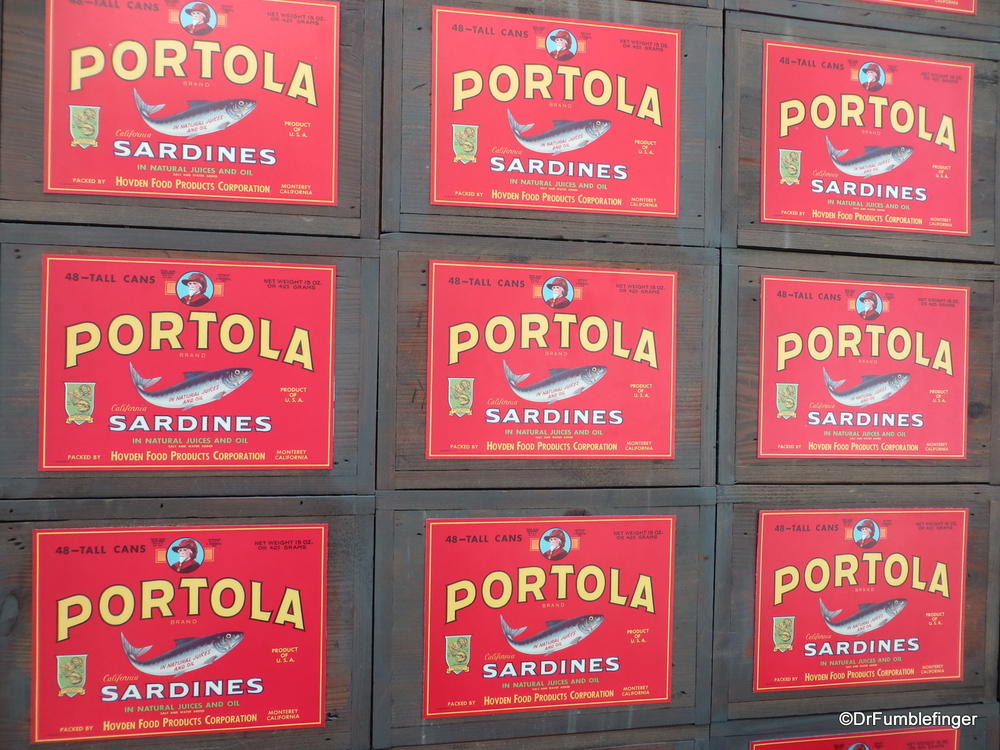 Display of the old sardine cans, Monterey Bay Aquarium