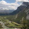 View of Mt. Rundle, Bow River and golf course from Tunnel Mountain
