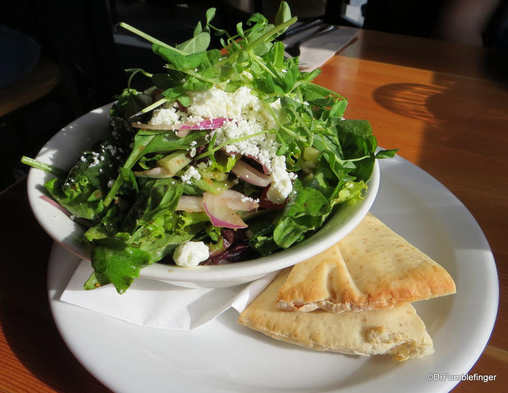 Rocky Mountain Flatbread co. Fig and Goat cheese salad