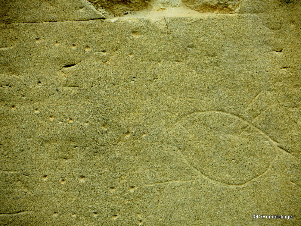 Old petroglyphs, Writing on Stone Provincial Park, Alberta
