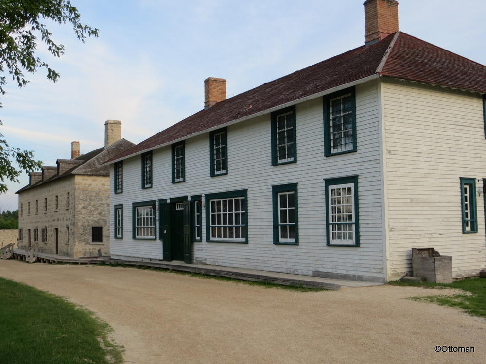 Lower Fort Garry National Historic Site, Manitoba, Canada.  One of the buildings inside the fort complex