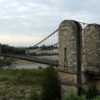 Abandoned 1843 suspension bridge near Merindol, France