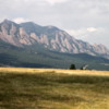 View of the Flatirons, near Boulder, Colorado.