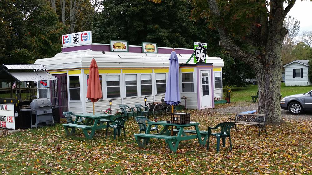 Tiny retro diner on Route 96, Owego, New York