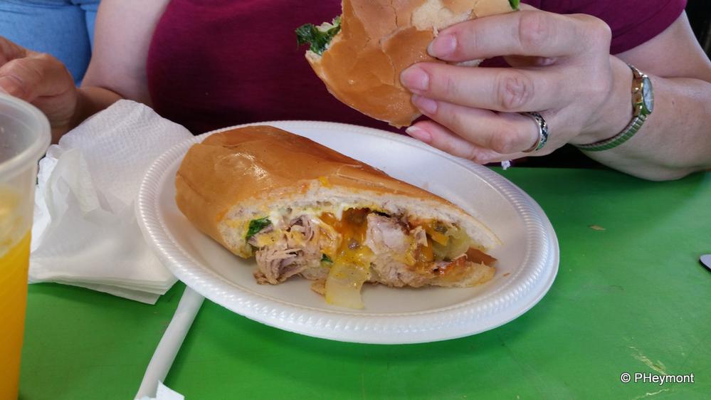 Pernil sandwich in Ponce Market
