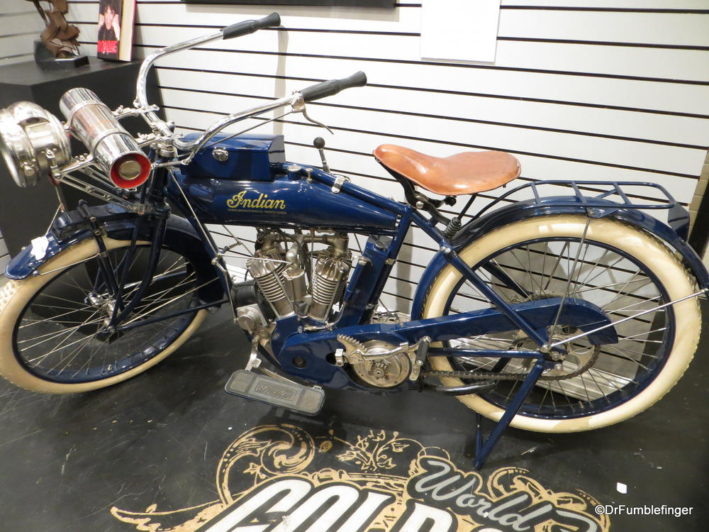 An original "Indian" motorcycle, Gold and Silver Emporium, Las Vegas